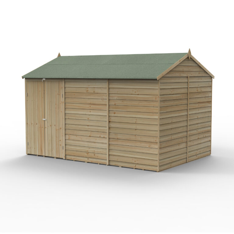 Hartwood Life Time 12' x 8' Double Door Windowless Overlap Pressure Treated Reverse Apex Shed