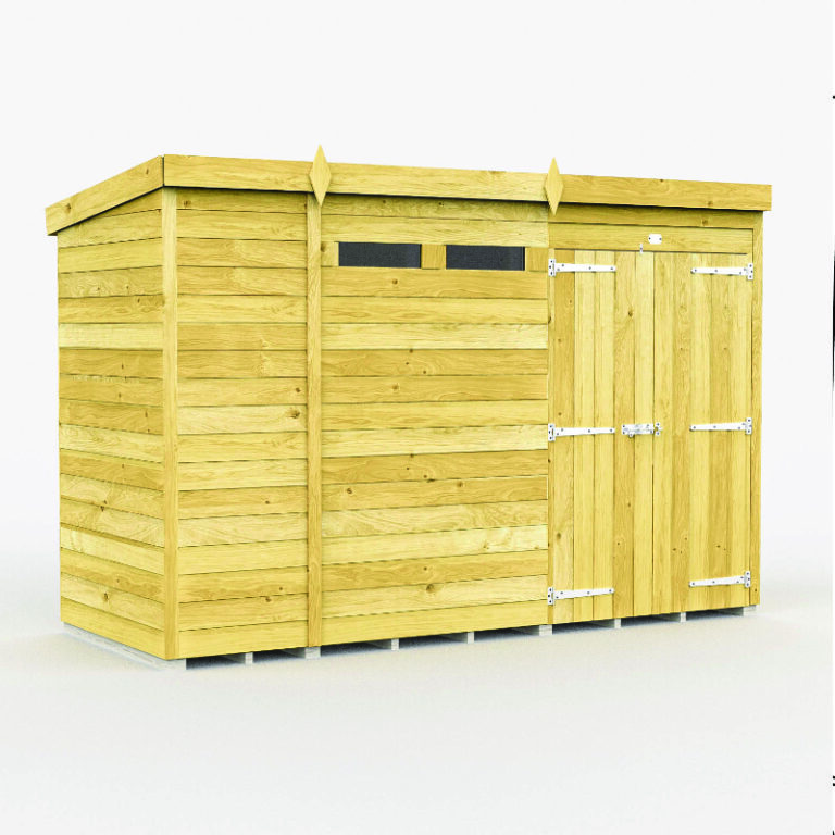 Holt 10' x 4' Pressure Treated Shiplap Modular Pent Security Shed