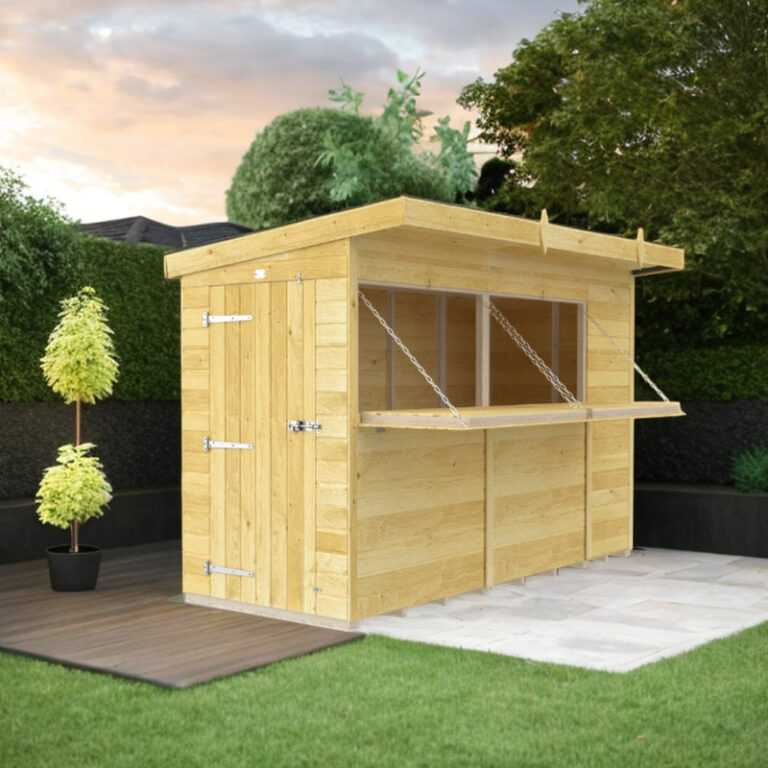 Holt 10' x 4' Pressure Treated Shiplap Garden Bar Shed - Elegant Outdoor Design