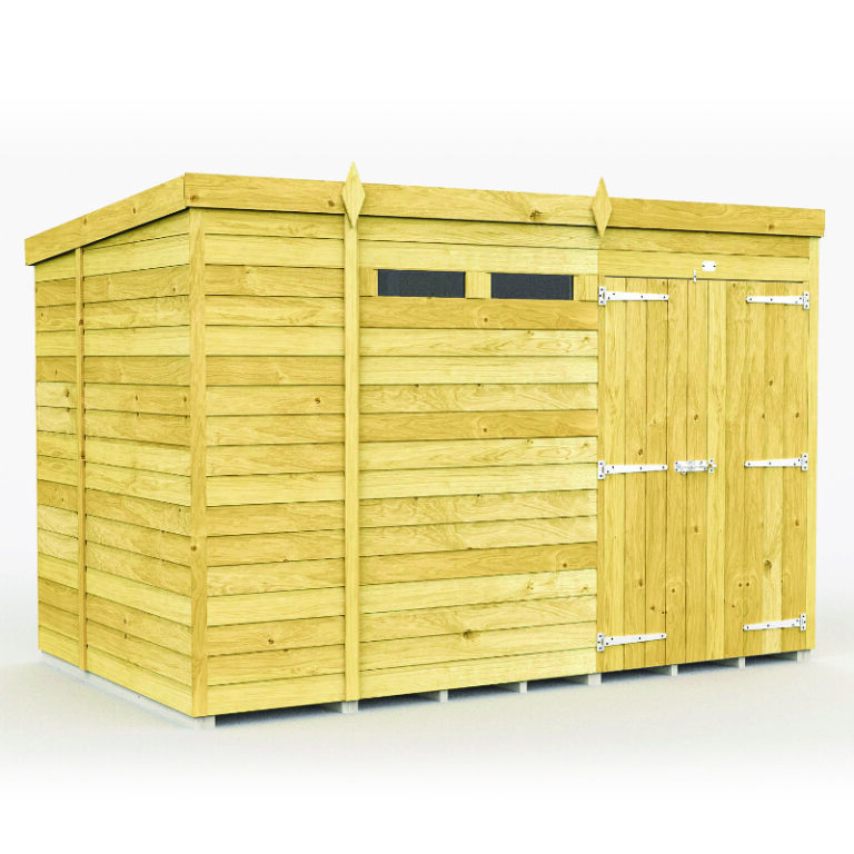 Holt 11' x 6' Pressure Treated Shiplap Modular Pent Security Shed