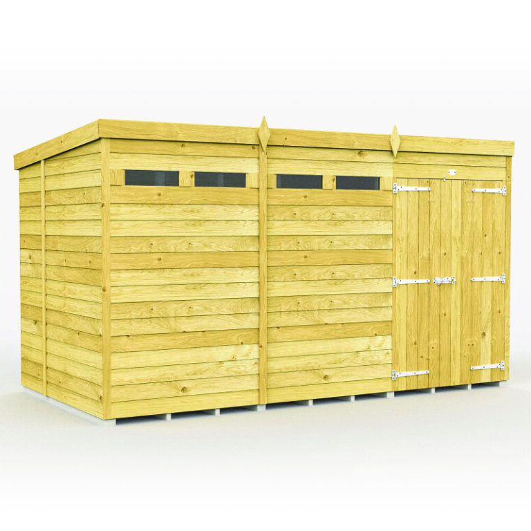 Holt 12' x 6' Pressure Treated Shiplap Modular Pent Security Shed.