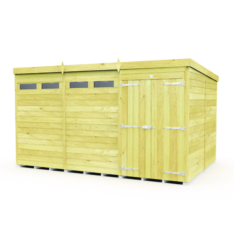 Holt 12' x 8' Pressure Treated Shiplap Modular Pent Security Shed