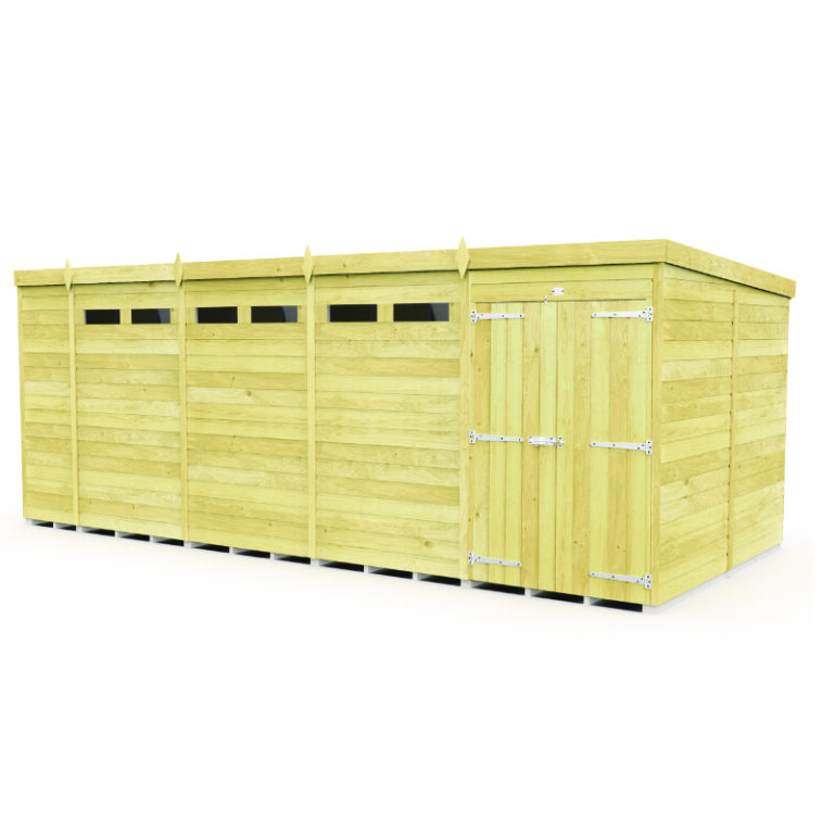 Holt 18' x 8' Pressure Treated Shiplap Modular Pent Security Shed