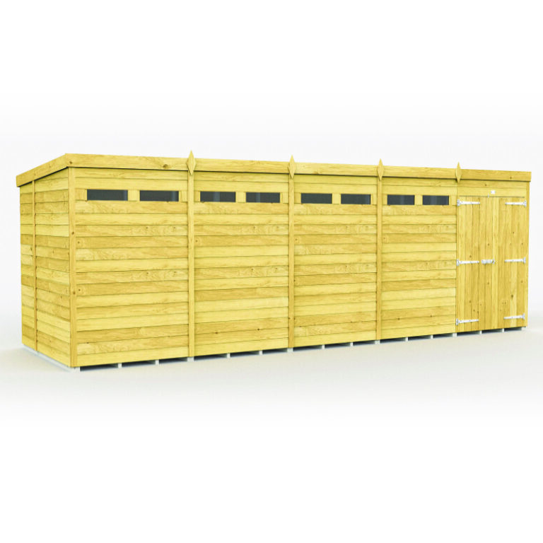 Holt 20' x 7' Pressure Treated Shed - Durable Outdoor Storage