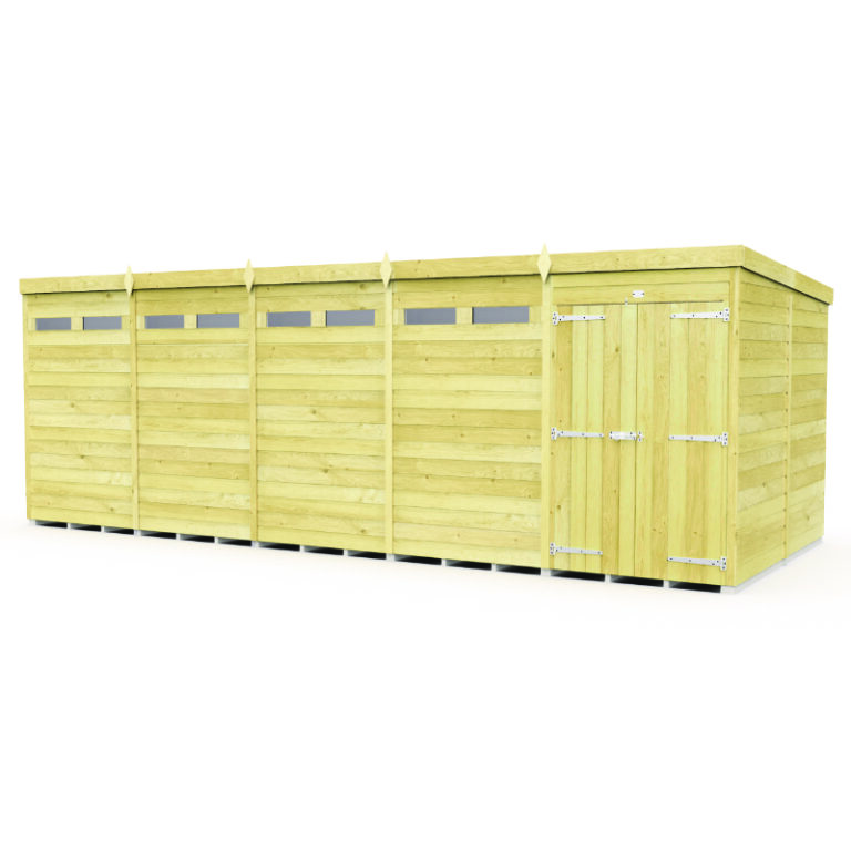 Holt 20' x 8' Pressure Treated Shed with tongue & groove finish and single door.