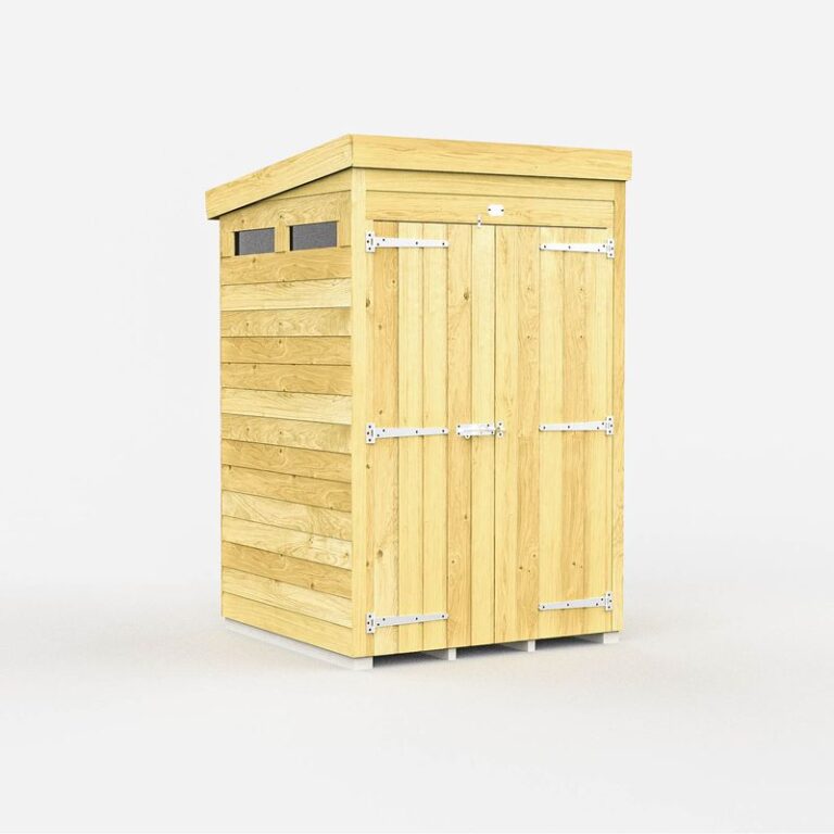 Holt 4' x 4' Pressure Treated Shed with pent roof and durable structure.