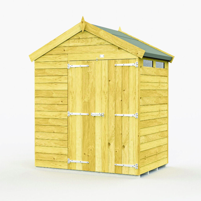 Holt 6' x 4' Pressure Treated Shiplap Modular Apex Security Shed view