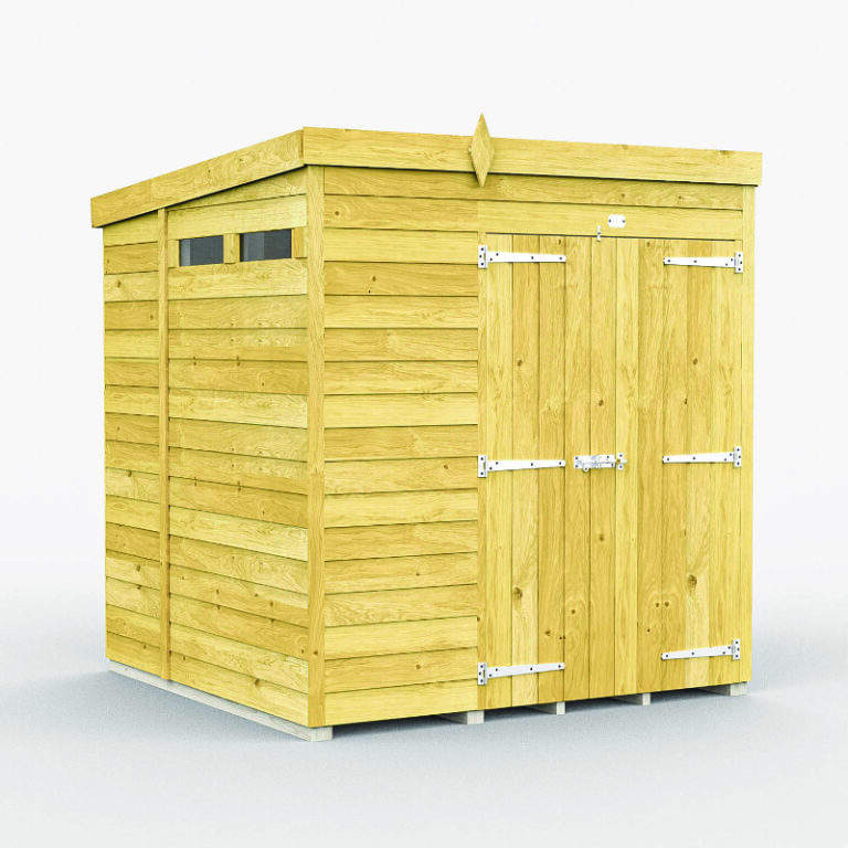 Holt 6' x 6' Pressure Treated Shiplap Modular Pent Security Shed view