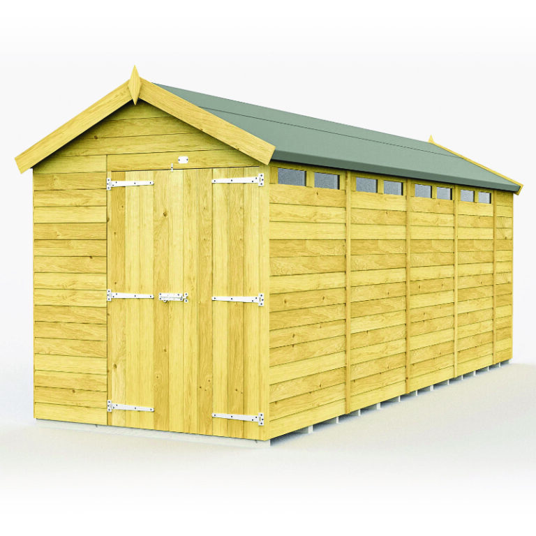 Holt 7' x 18' Pressure Treated Shiplap Modular Apex Security Shed