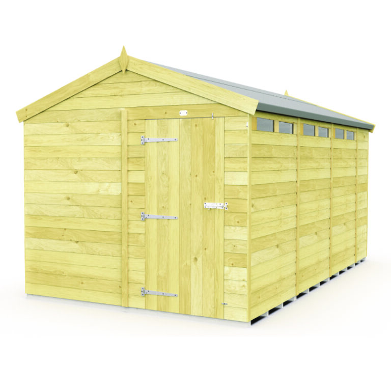 Pressure Treated Shiplap Modular Apex Security Shed - Holt 8' x 15'