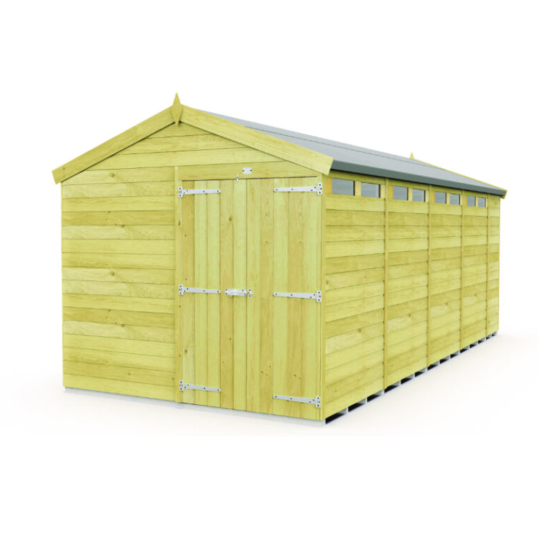 8' x 18' Pressure Treated Shiplap Modular Apex Security Shed by Holt