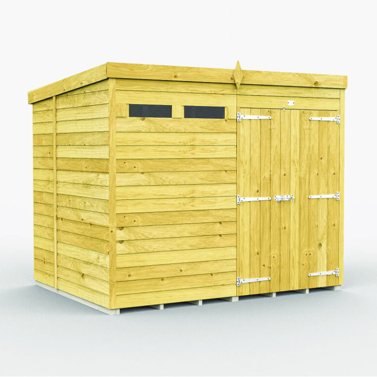 Holt 8' x 7' Pressure Treated Shiplap Modular Pent Security Shed