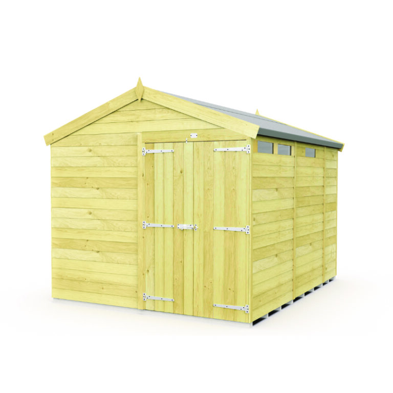 Pressure Treated Shiplap Modular Apex Security Shed by Holt