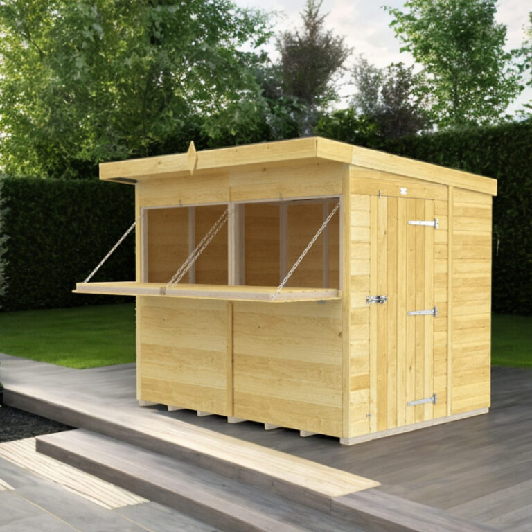 Holt 8' x 6' Pressure Treated Shiplap Garden Bar Shed With Serving Hatch