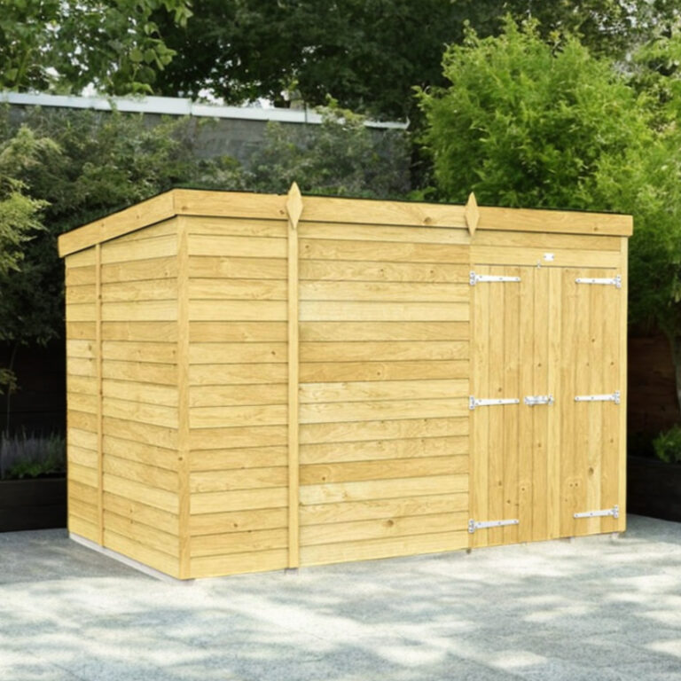 Holt 10' x 6' Double Door Shiplap Pressure Treated Modular Pent Shed