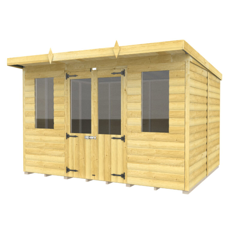 Holt 10' x 8' summer house with loglap construction and toughened glass windows