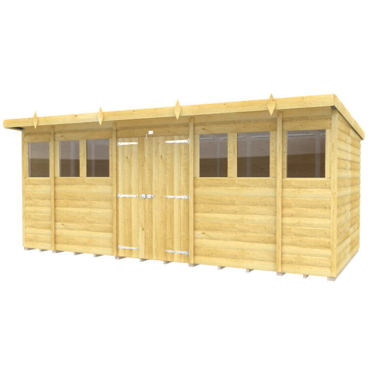 Holt 16' x 8' Handsworth Loglap Pressure Treated Pent Summer Shed