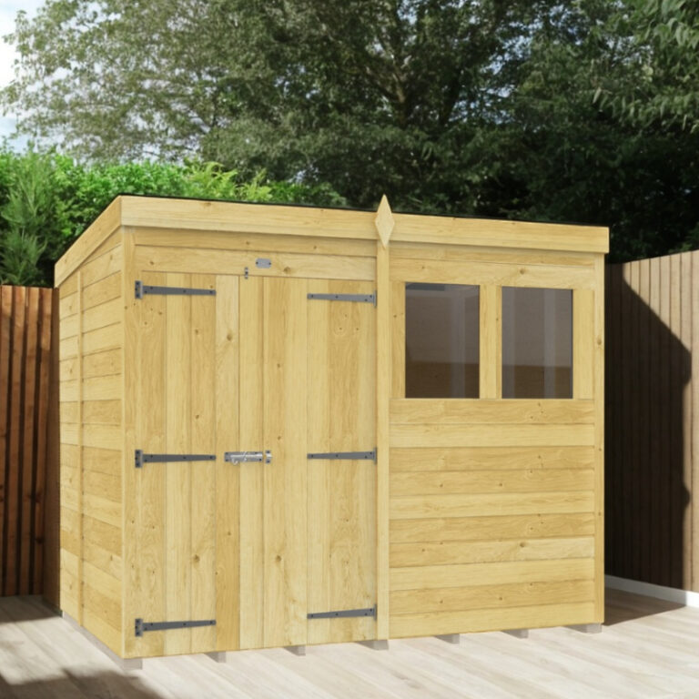 Holt 8' x 5' Double Door Shed with horticultural glass windows