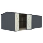 10' x 23' Globel Double Door Workshop Athracite Grey