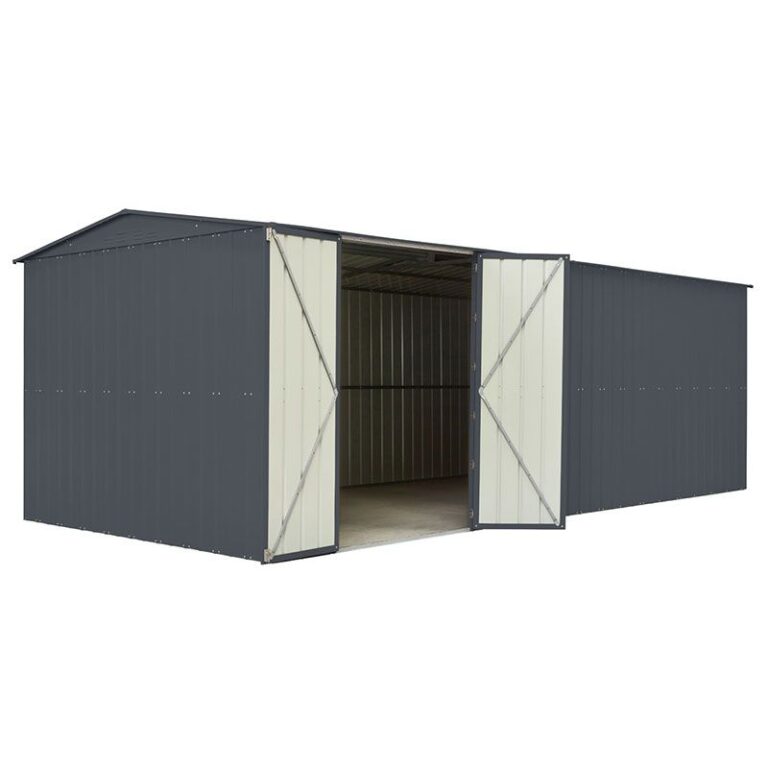 10' x 23' Globel Double Door Workshop Athracite Grey - modern garden building