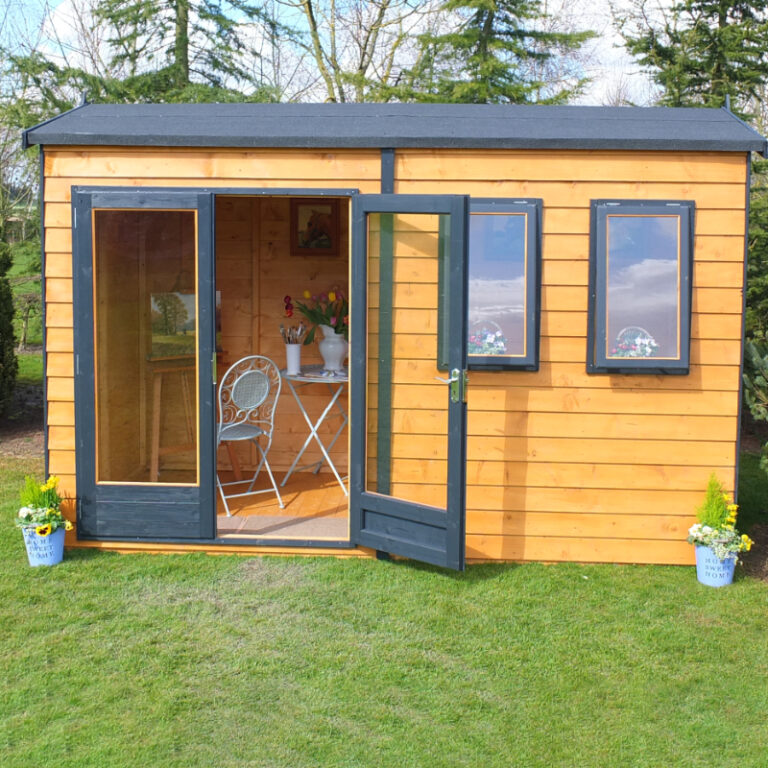 Loxley 10' x 7' Garden Studio Summer House with double doors.