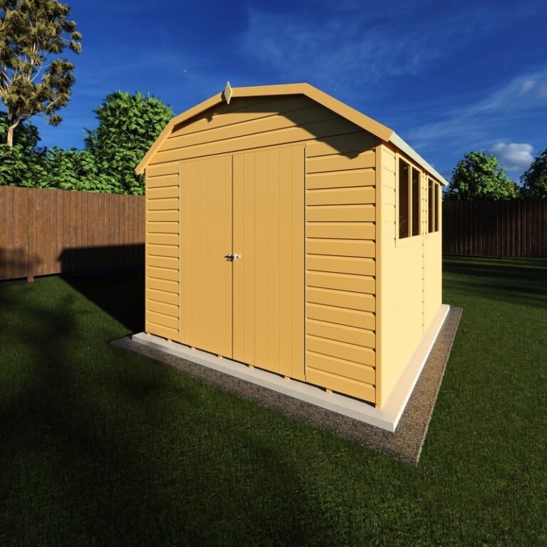 Loxley 10' x 8' Double Door Shiplap Barn in honey brown finish