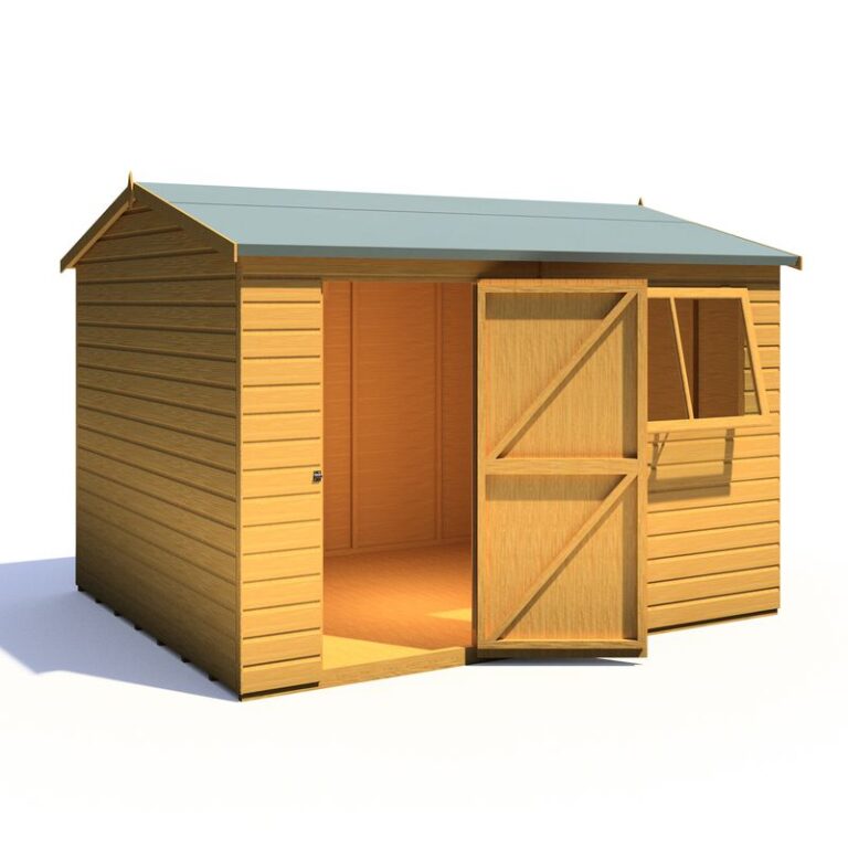 Loxley 10' x 8' Premium Shiplap Reverse Apex Shed - Durable Garden Storage