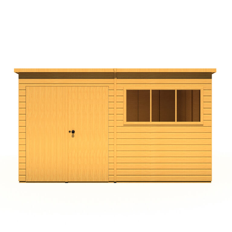 Loxley 12' x 10' Double Door Premium Shiplap Pent Shed