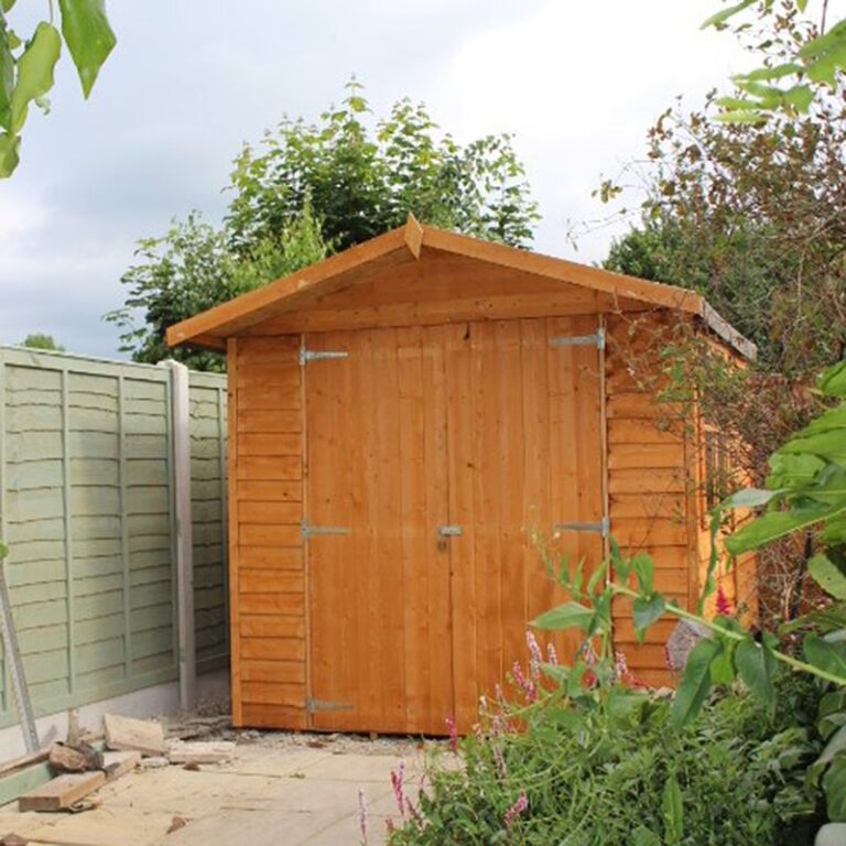 Loxley 7' x 7' Double Door Overlap Apex Shed - Side View