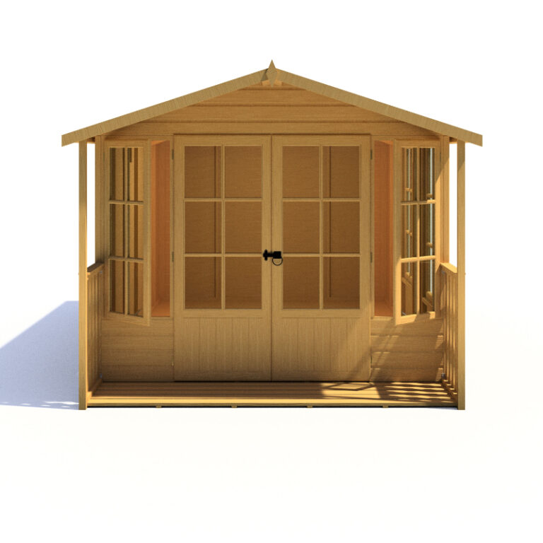 Loxley 8' x 14' Ashwater Summer House With Veranda side view