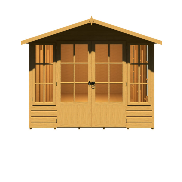 Loxley 8' x 16' Ashwater Summer House -- durable garden retreat with double doors