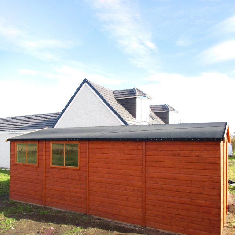 Loxley 10' x 20' Shiplap Double Door Apex Workshop with double doors and windows.