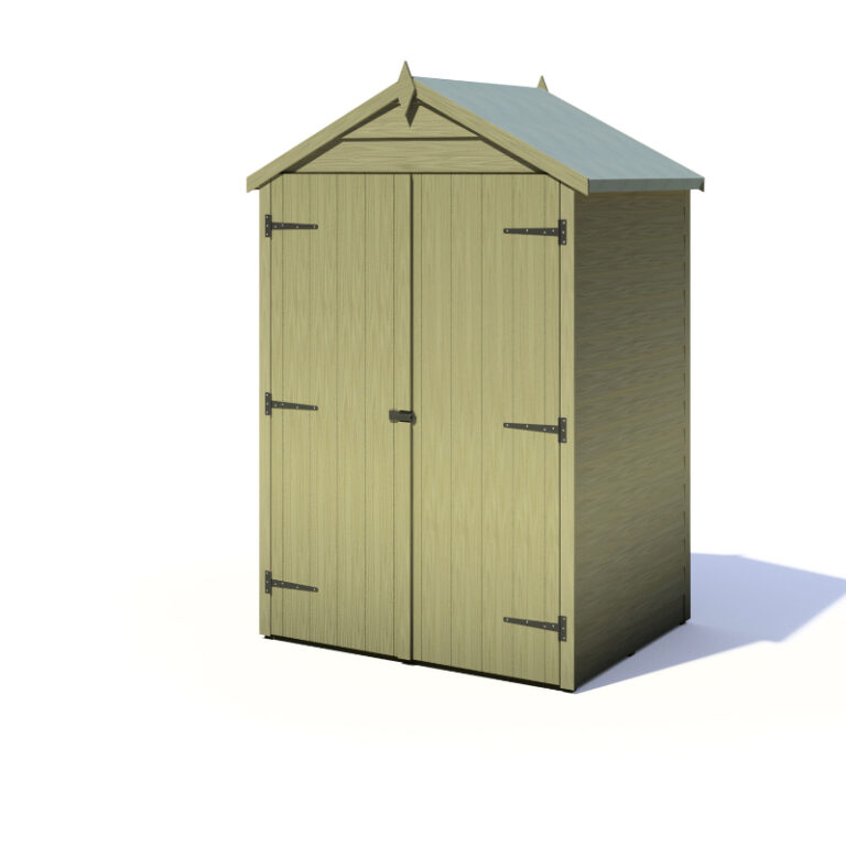 Loxley 4' x 3' Pressure Treated Overlap Double Door Apex Shed