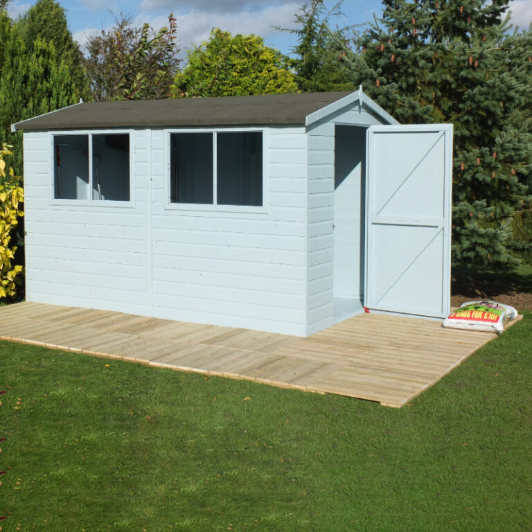 Loxley 6' x 10' Premium Shiplap Apex Shed with single door entry.