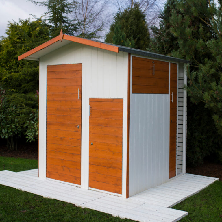 Loxley 6' x 6' Apex Multi Storage Shed with single door and mineral felt roofing.