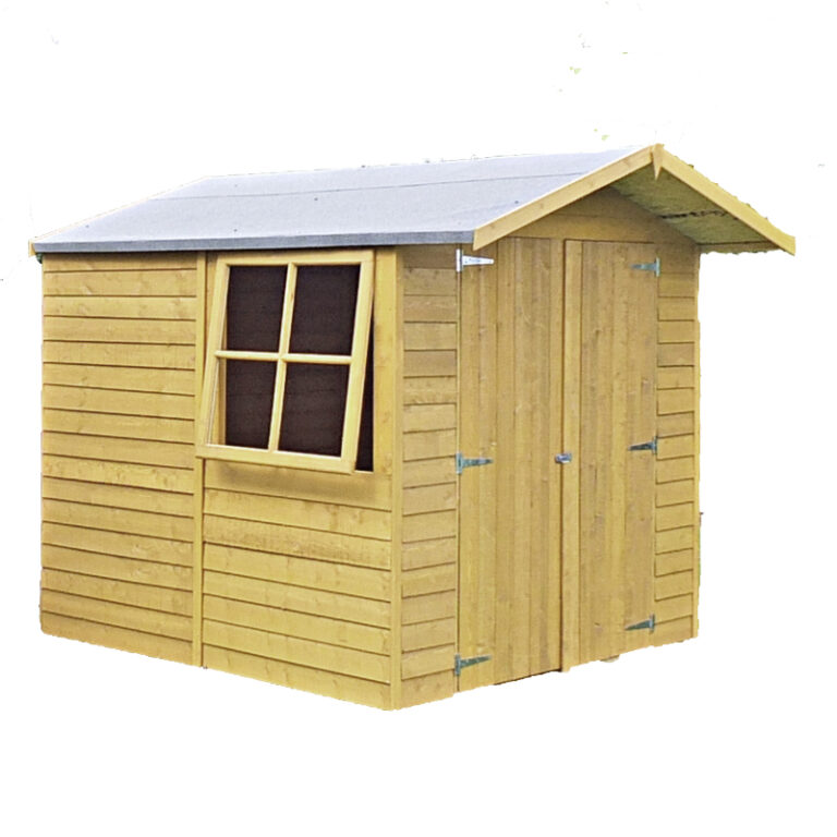 Loxley 7' x 7' Pressure Treated Overlap Double Door Apex Shed main view