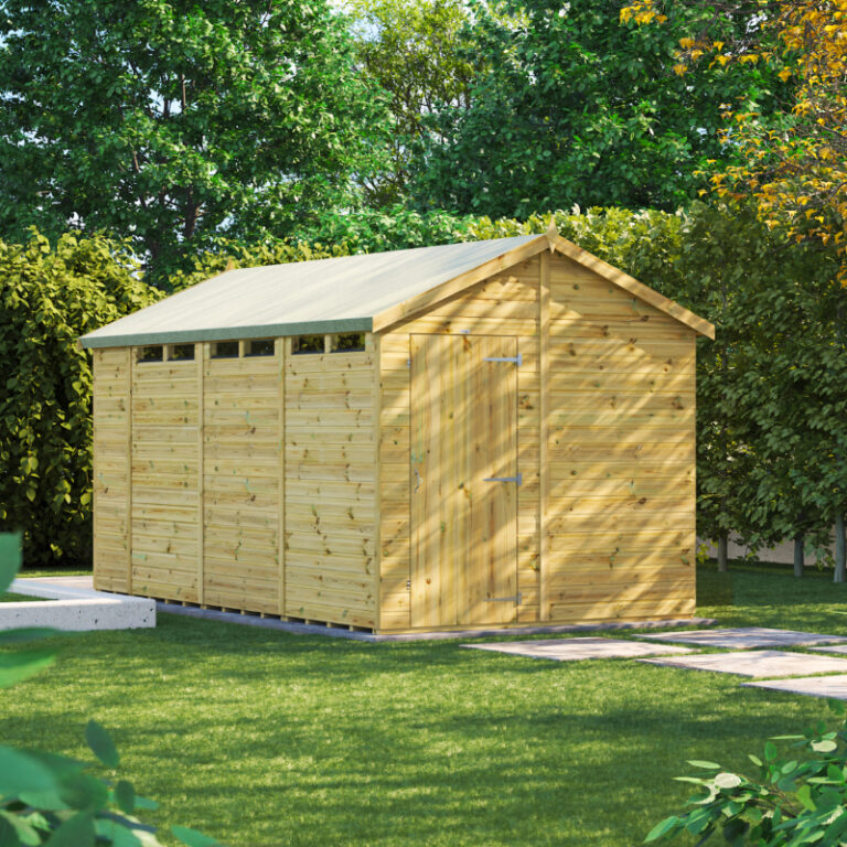 Oren 14' x 8' Premium Shiplap Modular Custom Apex Security Shed