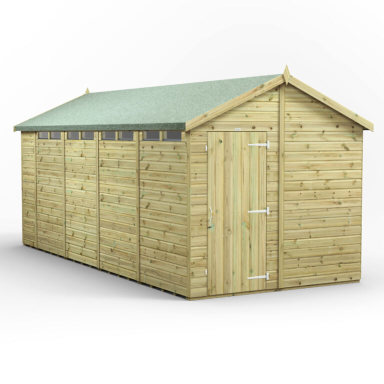 Oren 18' x 8' Premium Shiplap Modular Custom Apex Security Shed