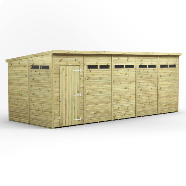 Oren 20' x 8' Premium Shiplap Modular Custom Pent Security Shed