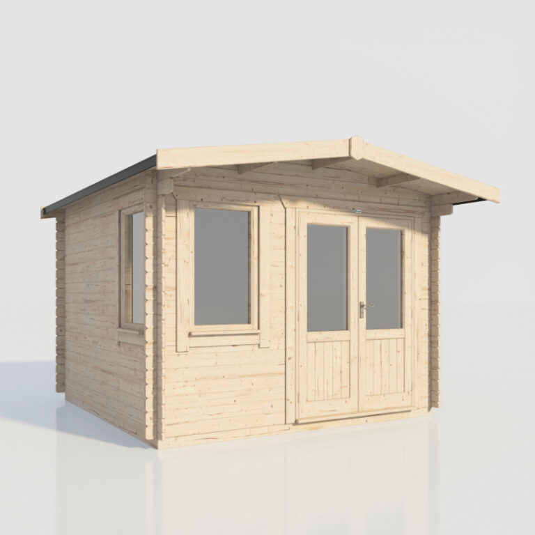 Oren 12' x 12' Viscount Log Cabin 28mm: A Robust Garden Building