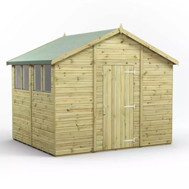 Oren 10' x 4' Premium Shiplap Modular Custom Apex Shed with customisable options.