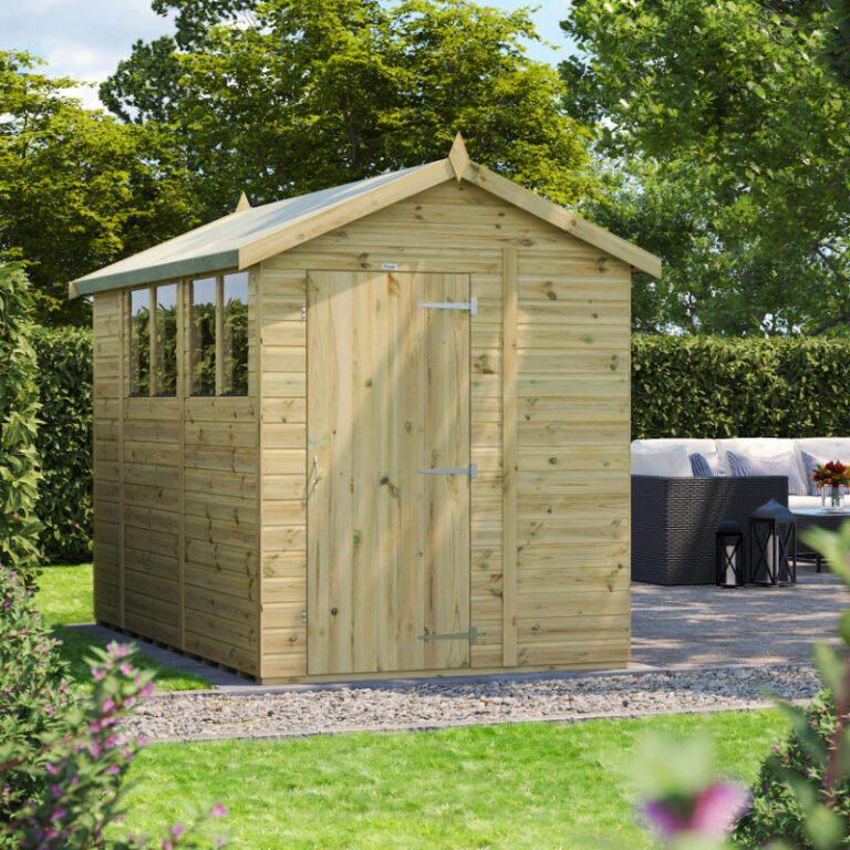 Oren Buildings 10' x 5' Wooden Shed with toughened glass windows.
