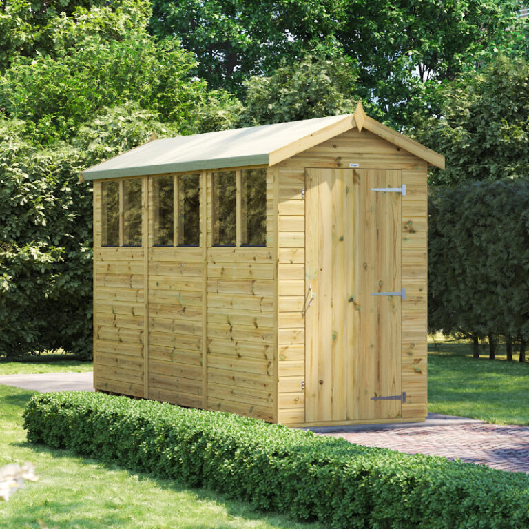Oren Buildings 12' x 3' Wooden Shed with apex roof design