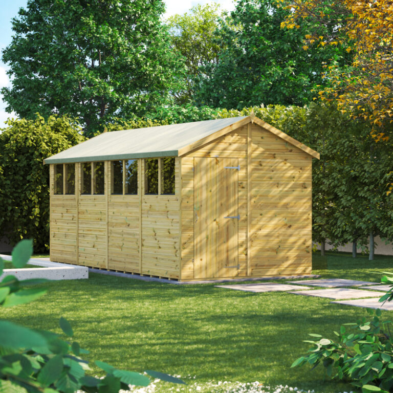 Oren 16' x 8' Premium Shiplap Modular Custom Apex Shed Overview