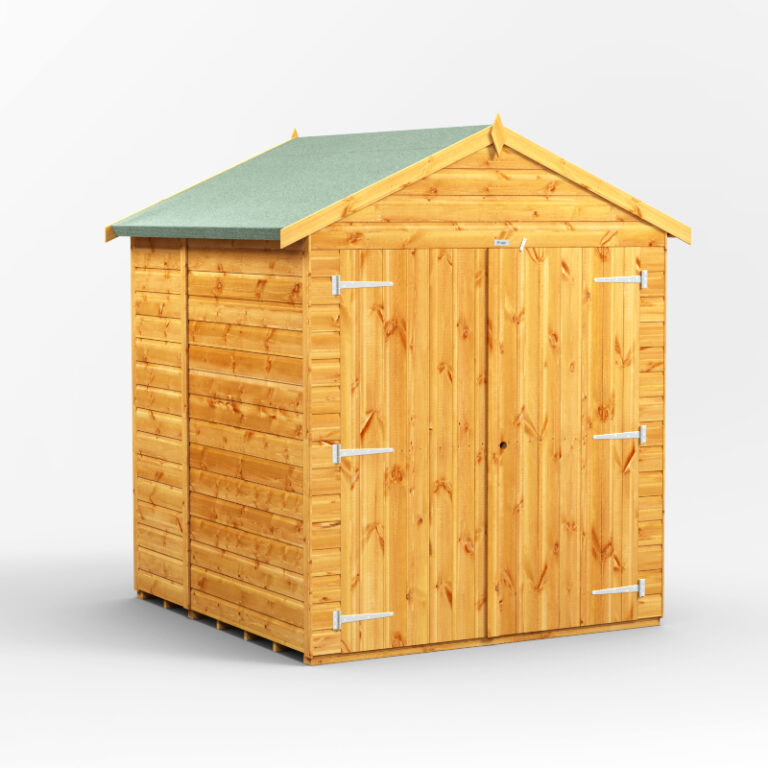 Oren 6' x 6' Shiplap Apex Storage Shed featuring toughened safety glass.