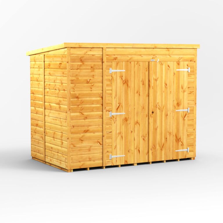 Oren 8' x 5' Shiplap Pent Storage Shed with toughened safety glass windows.