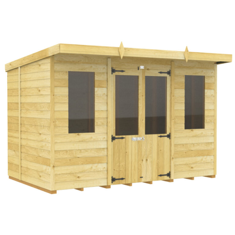 Holt 10' x 6' Alexander Pressure Treated Summer House exterior view.