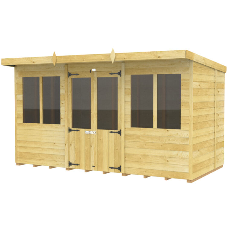 Holt 12' x 6' Alexander Pressure Treated Summer House with toughened glass windows.