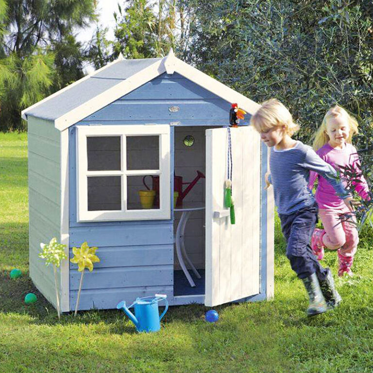 4' x 4' Shire Playhut Kids Wooden Playhouse with weatherproof roof