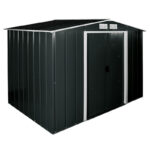 8' x 8' Sapphire Apex Anthracite Metal Shed Image